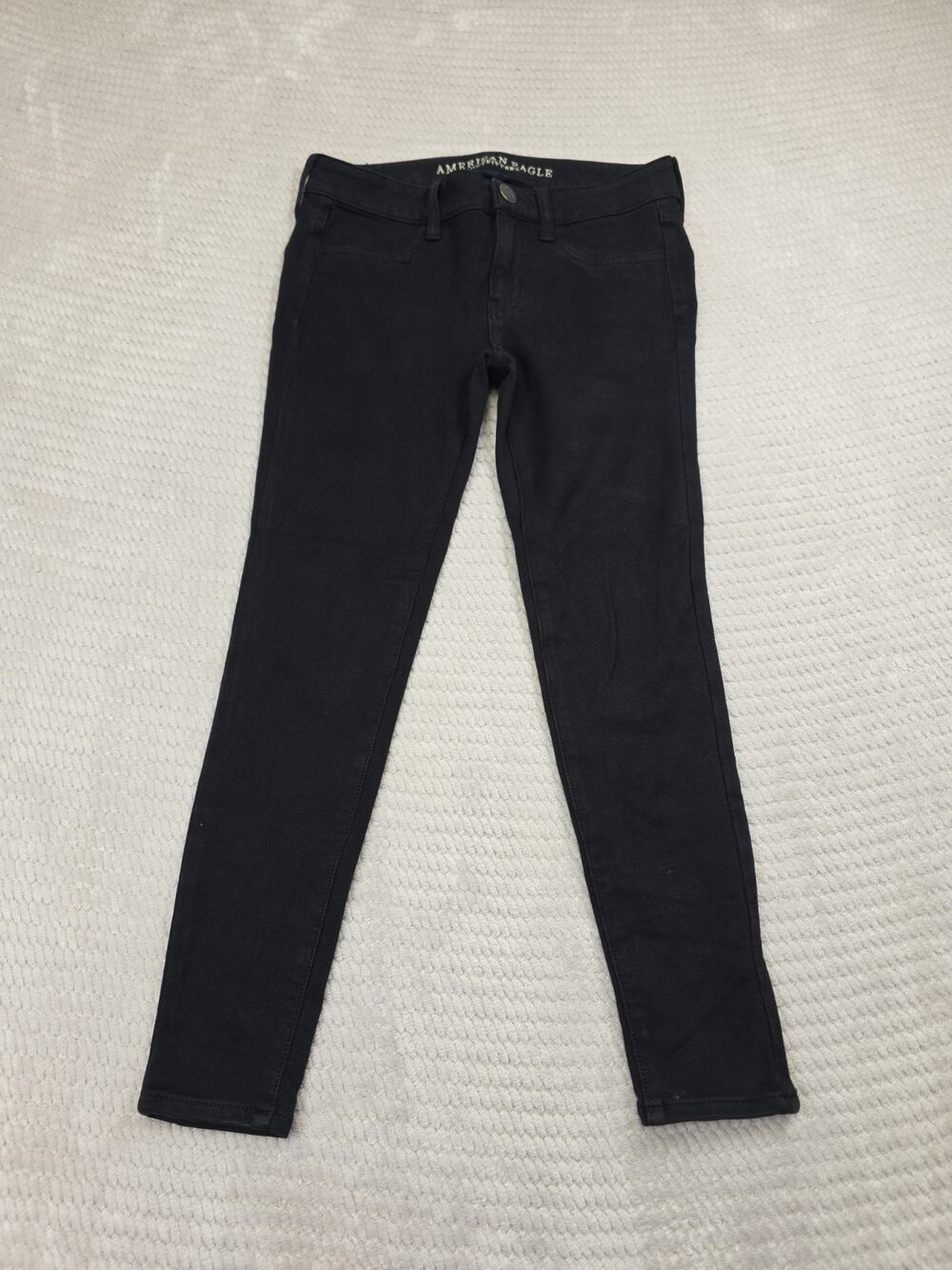 American Eagle Pants Womens 4 Short Black Jegging Super Stretch X